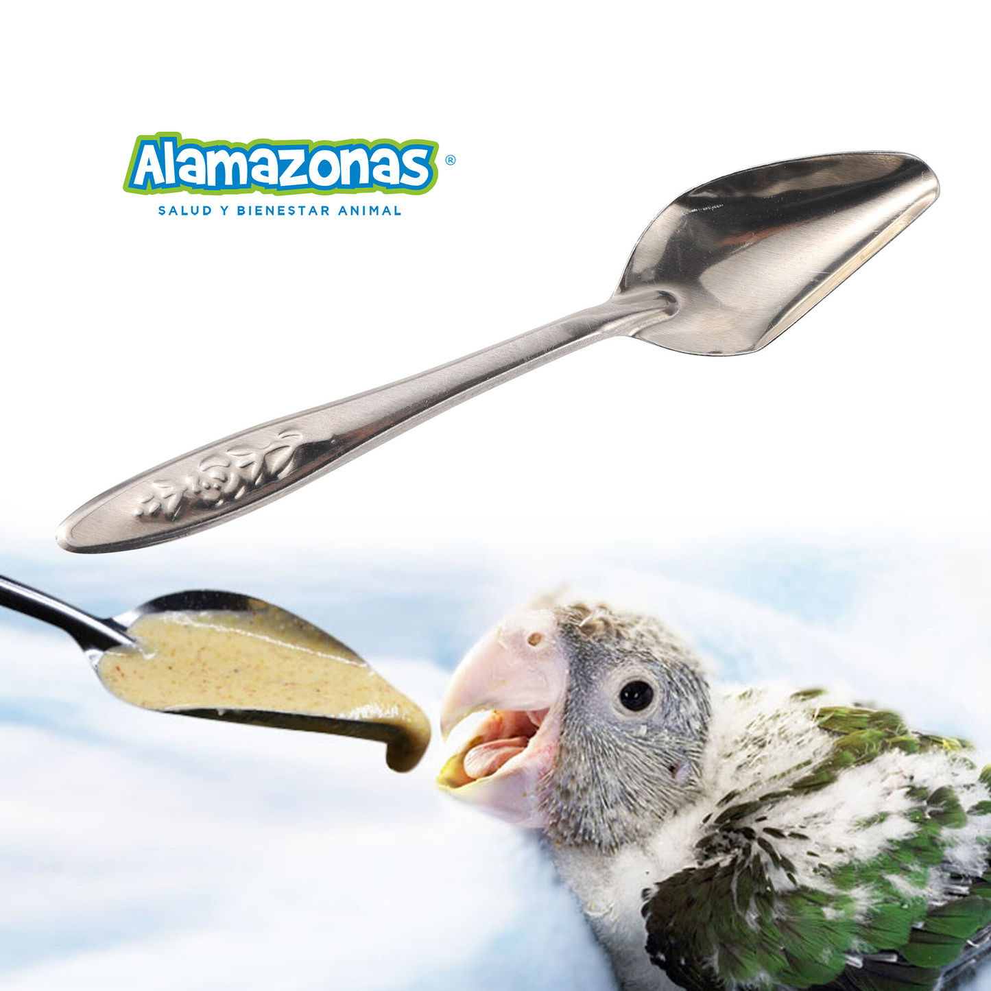 Cuchara para empapillar loros y periquitos (alimentación manual) 1 pz Alamazonas®