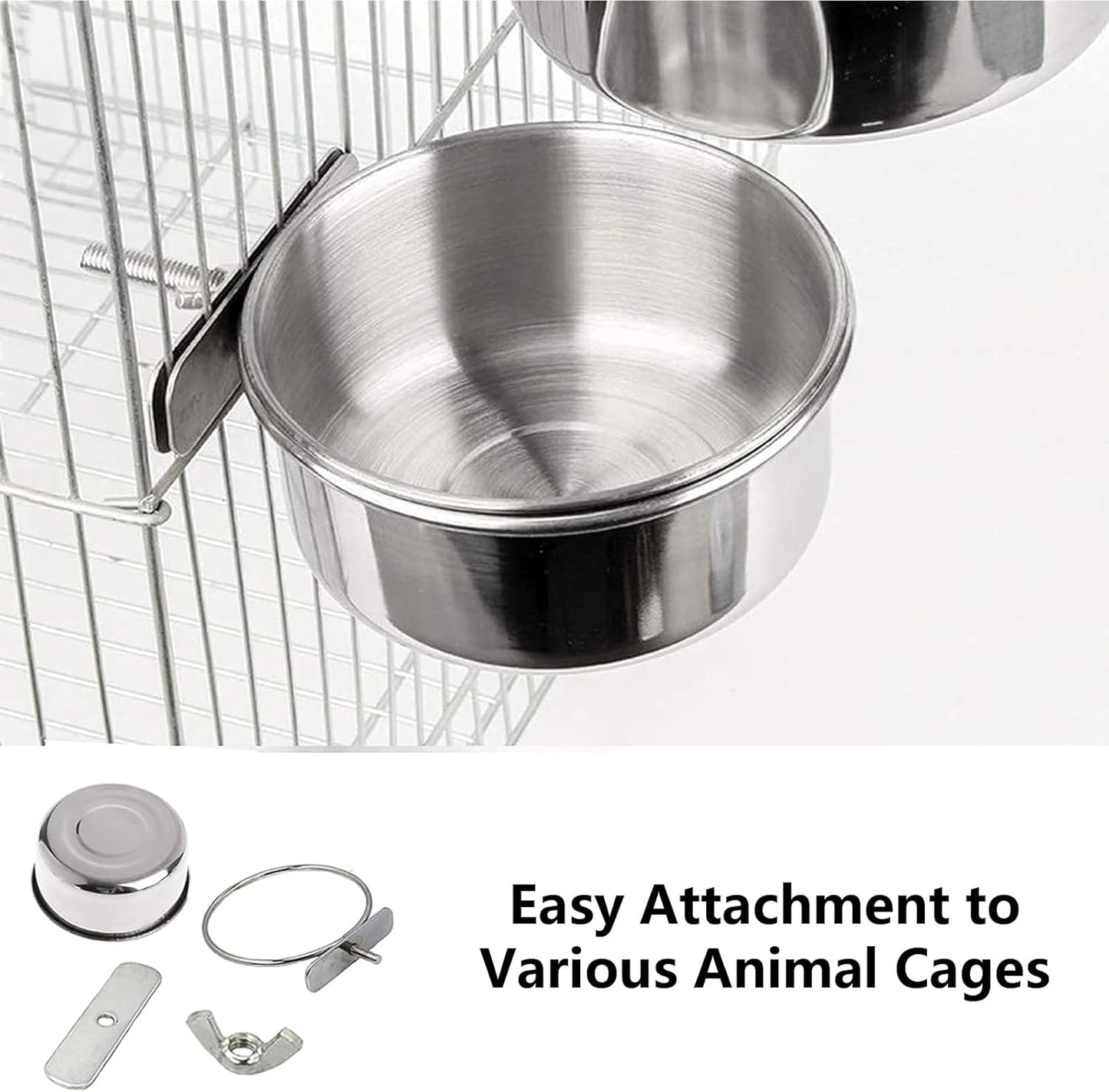 Comedero Acero Inoxidable Para Aves y Roedores (Tazon)