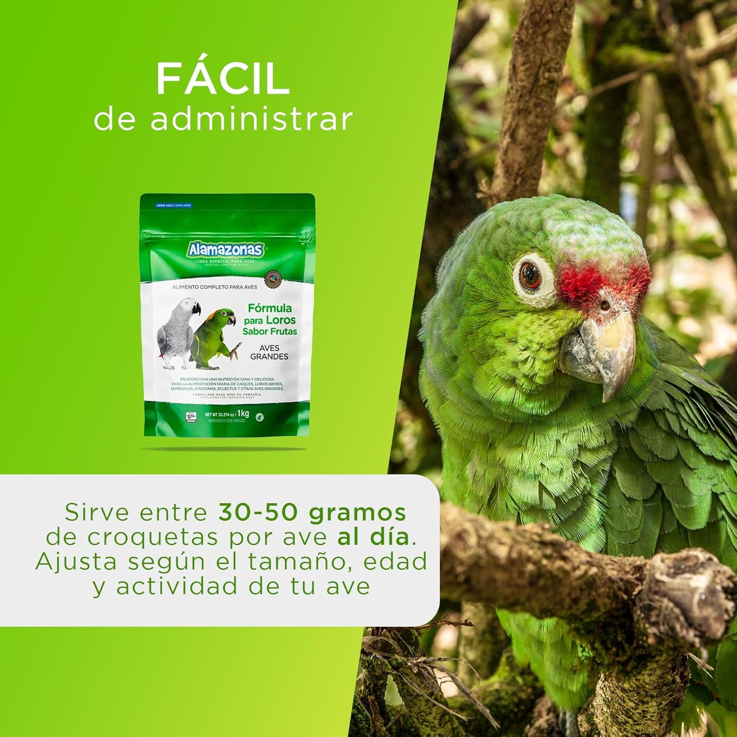 Fórmula Croquetas Para Loros Psitacidos Y Guacamayas (Aves Grandes)