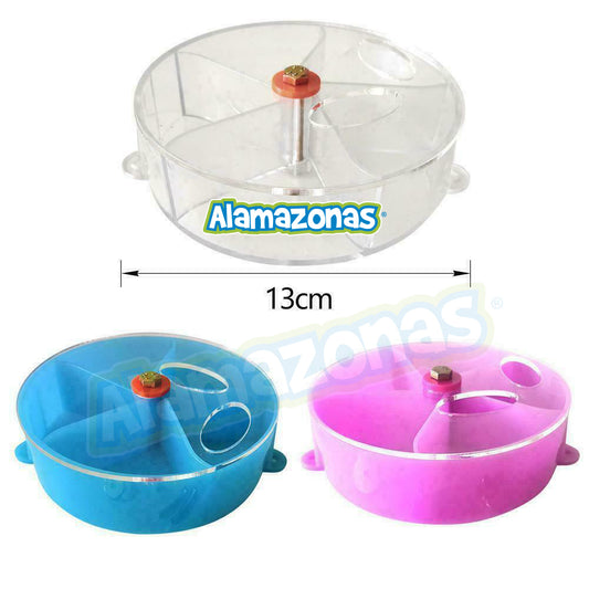 Juguete Ruleta Comedero 13cm Ninfas Conuros Aratingas Alamazonas