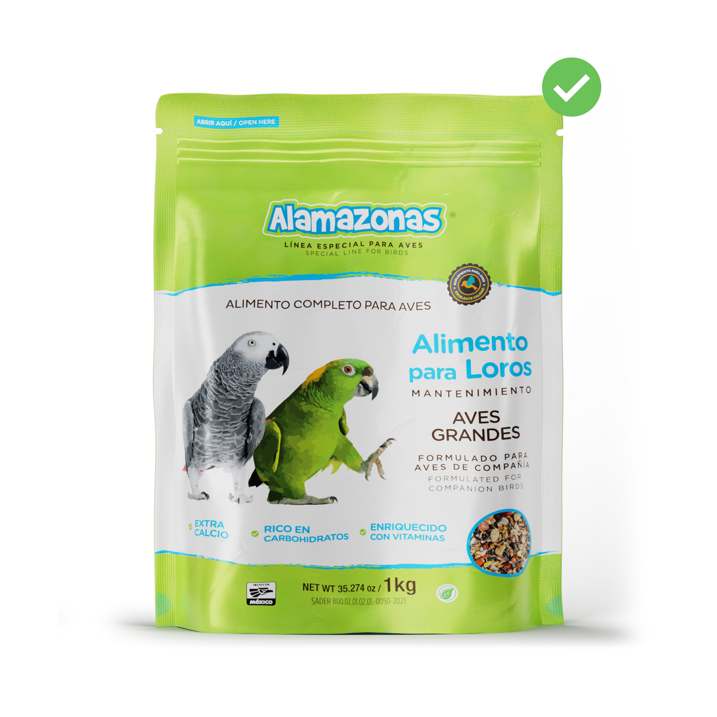 Alimento Mantenimiento para Loros, Cacatúas y Guacamayas