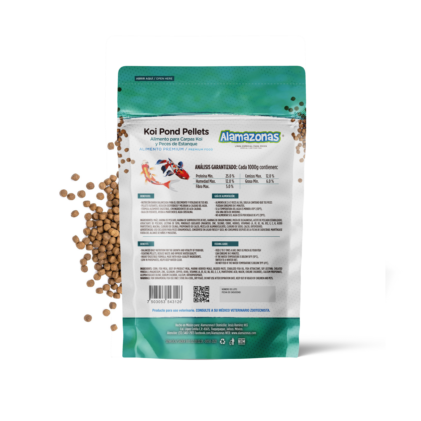 Koi Pond Pellets Alimento Carpas Koi Carpas Doradas (Goldfish)
