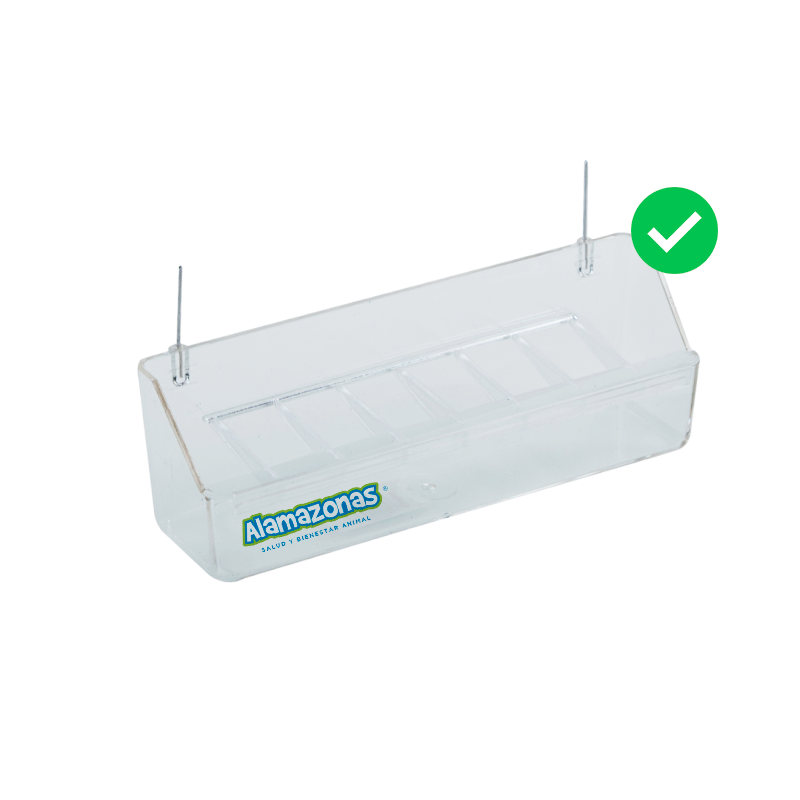Comedero Largo Con Divisiones 20x6x4cm Antiderrames Alamazonas®