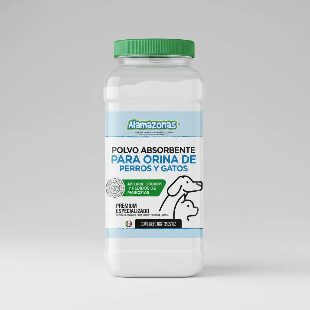 Polvo Absorbente para Orina y Vómito de Mascotas 1kg