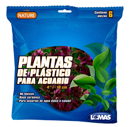 PLANTA P/ACUARIO 10 CM - 6 PZ