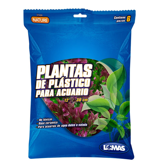 PLANTA P/ACUARIO 30 CM - 6 PZ
