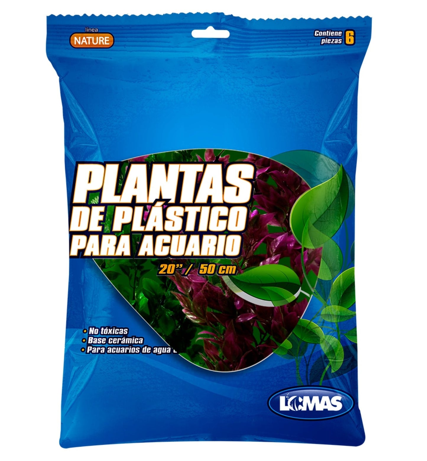 PLANTA P/ACUARIO 50 CM - 6 PZ