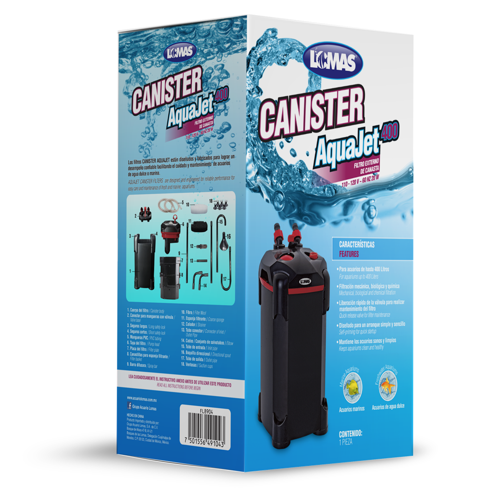 Filtro Externo De Canasta Aquajet 400 L