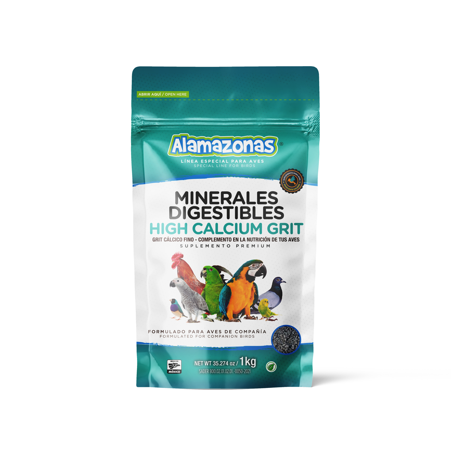 Minerales Digestibles High Calcium Grit Calcio 1kg Alamazonas