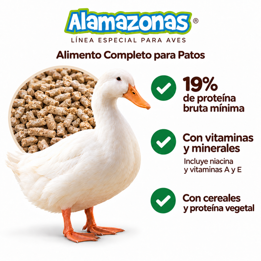 Alimento Completo Para Patos Gansos Y Aves Acuáticas (Premium Pellet Feed for Ducks)