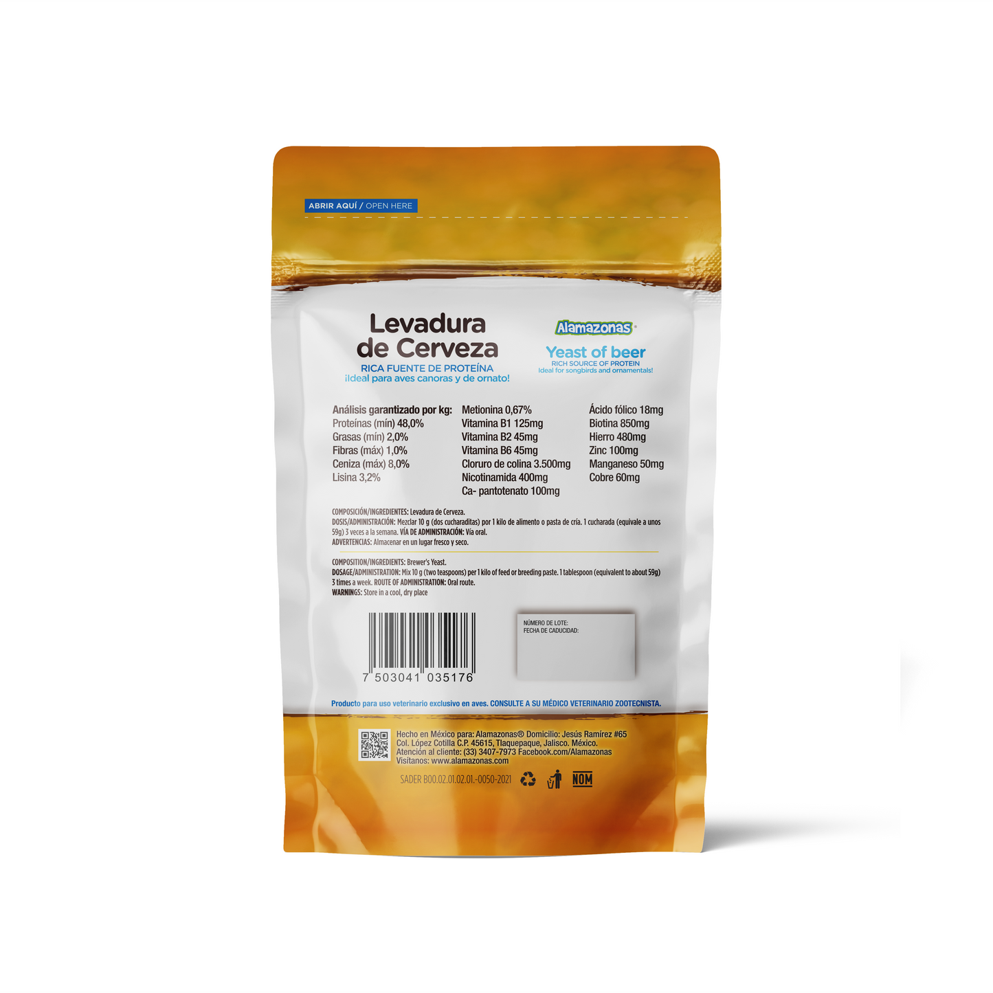 Levadura De Cerveza Para Aves Proteína 250g