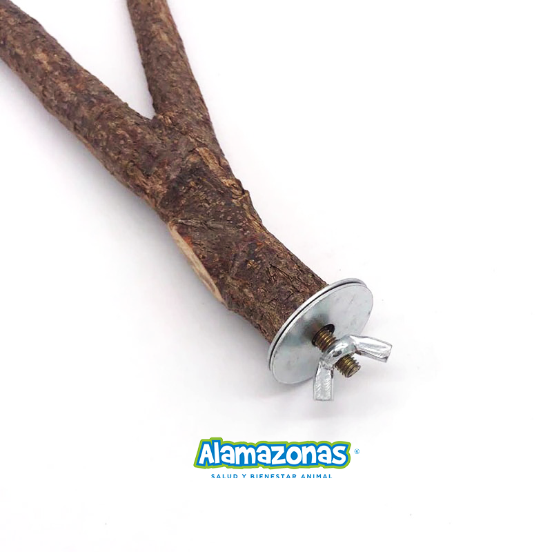 Palo Paradero Percha Natural Horquilla Madera 15cm Alamazonas®