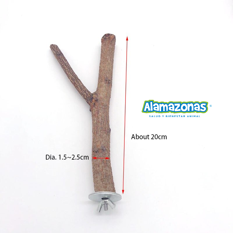 Palo Paradero Percha Natural Horquilla Madera 20cm Alamazonas®
