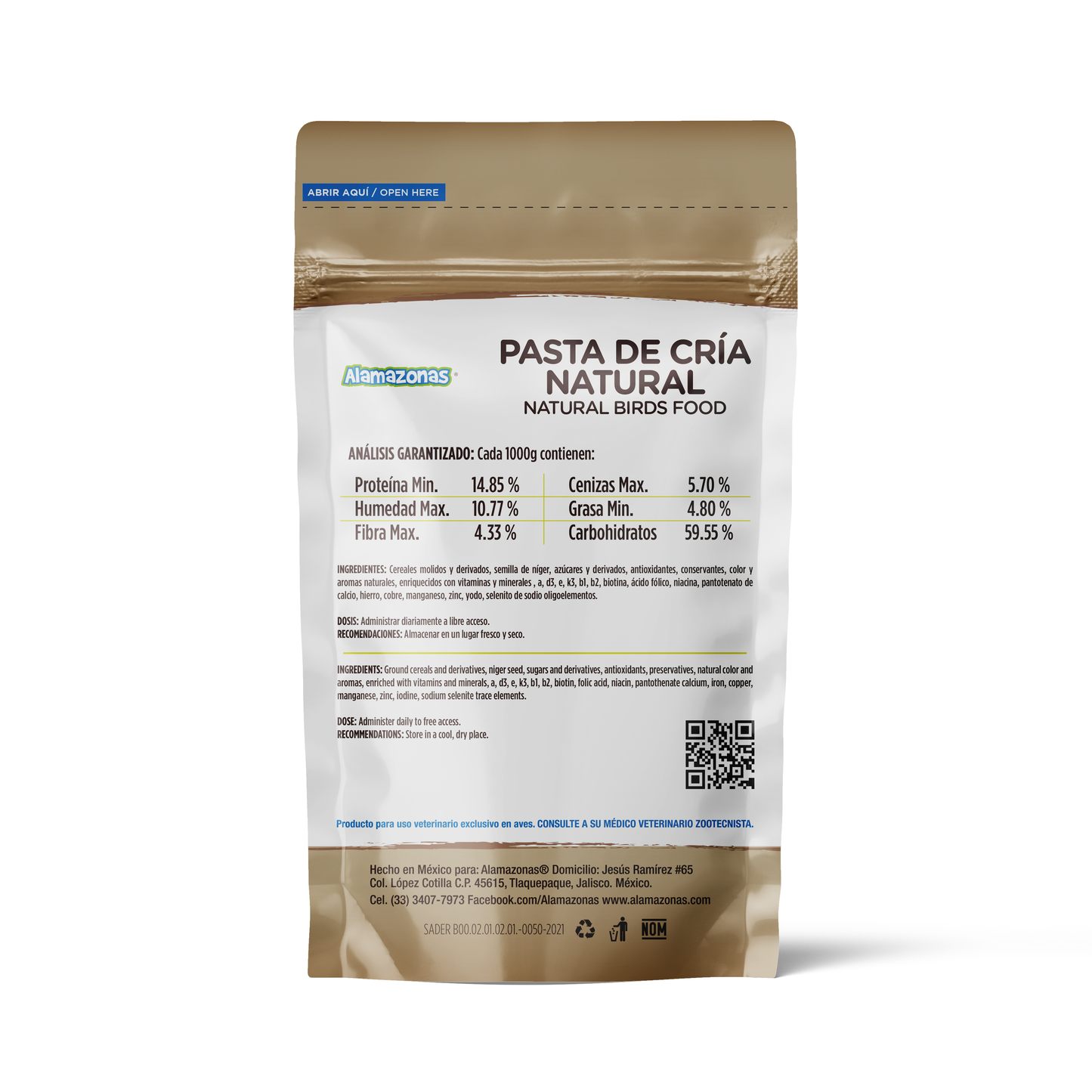 Pasta De Cría Natural PRO