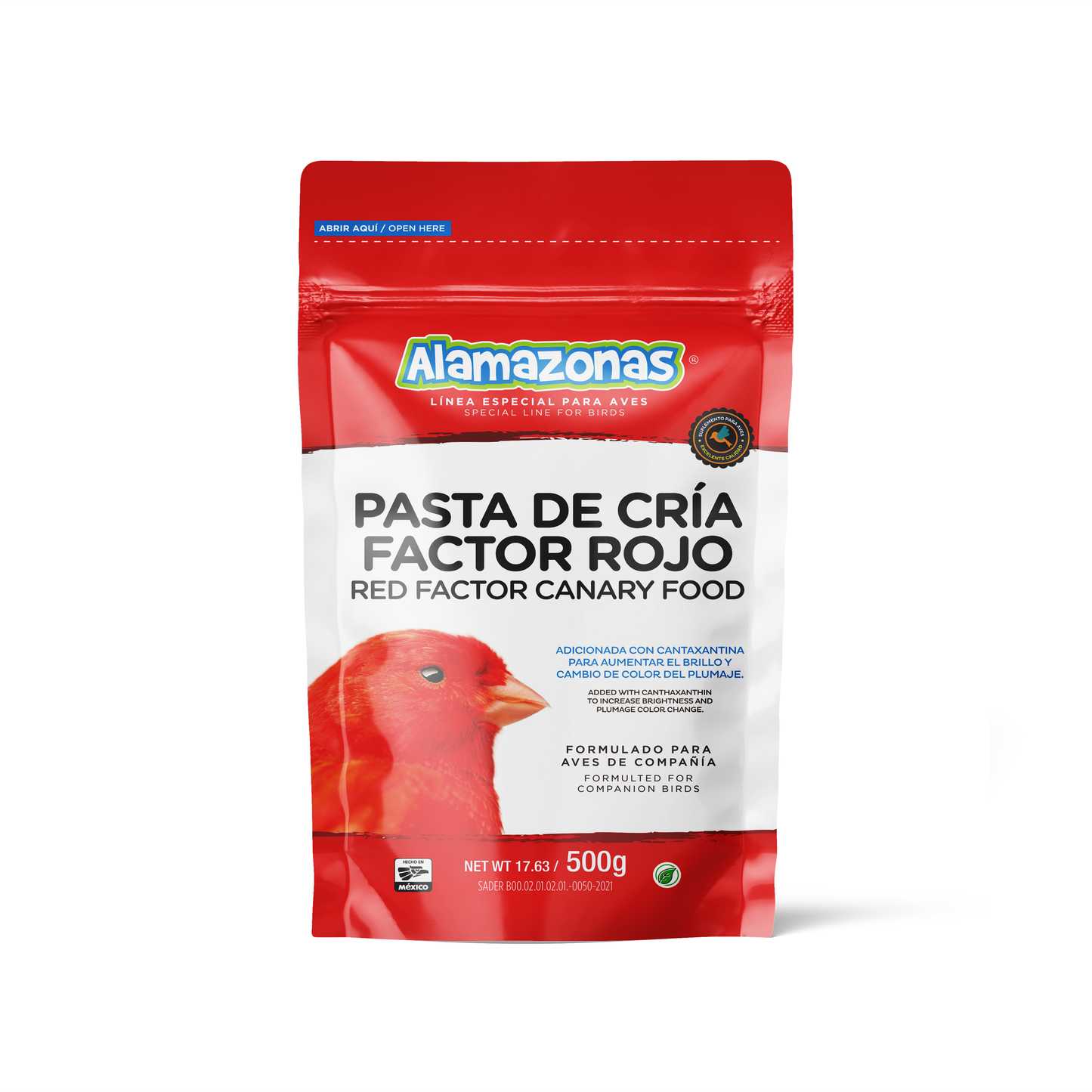 Pasta De Cría Factor Rojo Canarios