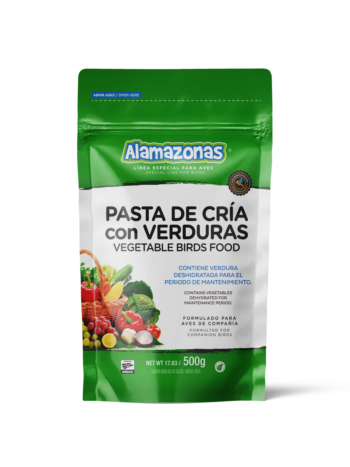 Pasta De Cría con Verduras