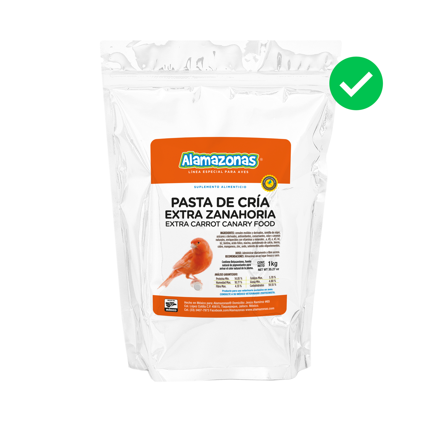 Pasta De Cría Extra Zanahoria PRO