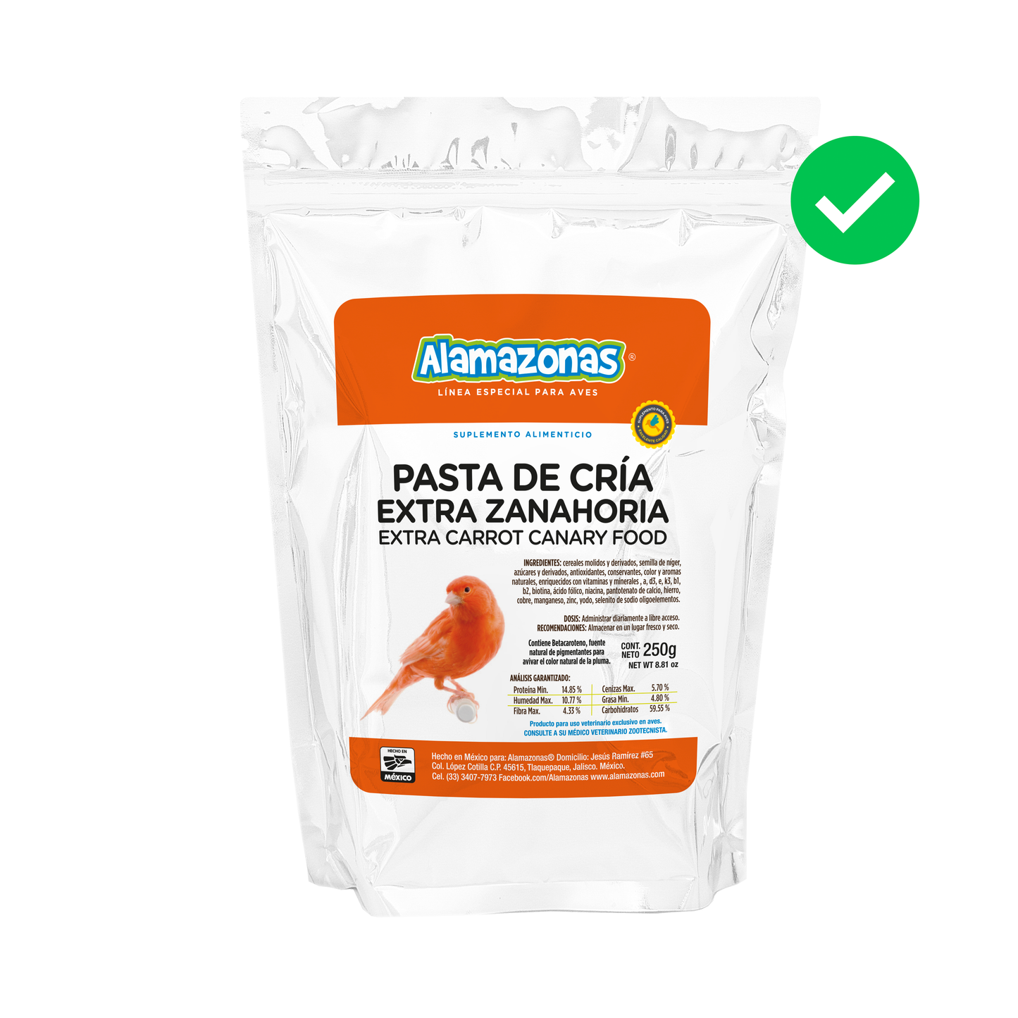 Pasta De Cría Extra Zanahoria