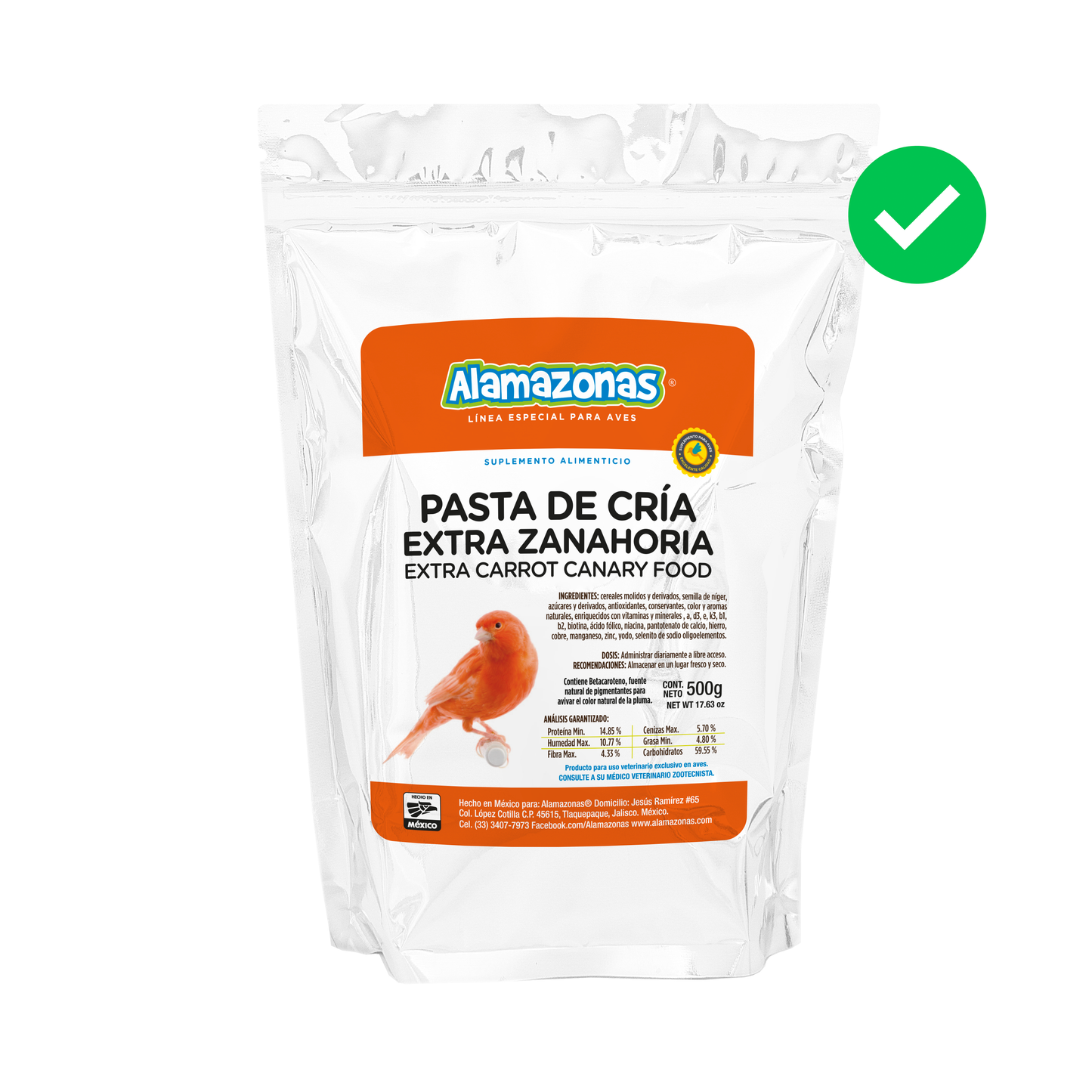 Pasta De Cría Extra Zanahoria