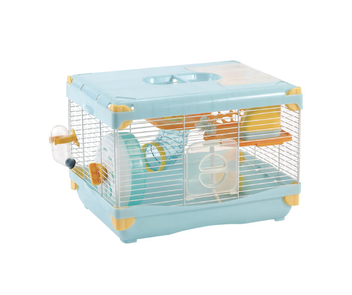 Jaula Plastica P/Hamster Alamazonas Hamster Land Importada (Azul) 1 Piso 36.0x27.0x25.0