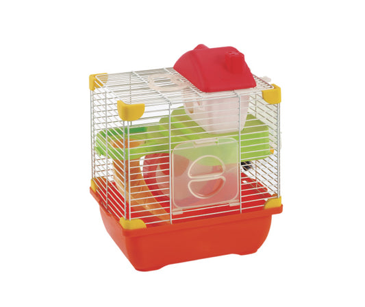 Jaula Plastica P/Hamster Alamazonas Hamster Land Importada (Naranja) 24.1x18.3x30.1