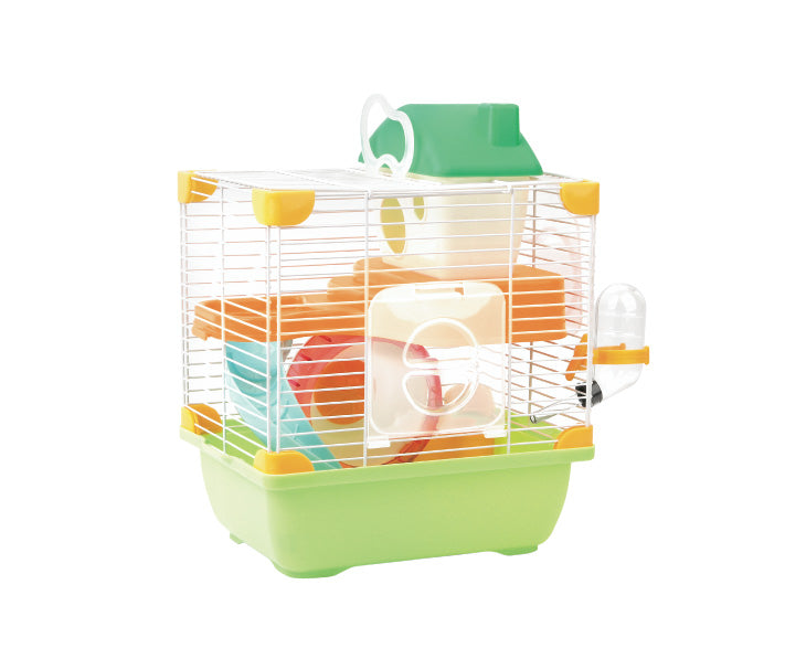 Jaula Plastica P/Hamster Alamazonas Hamster Land Importada (Verde) 24.1x18.3x30.1