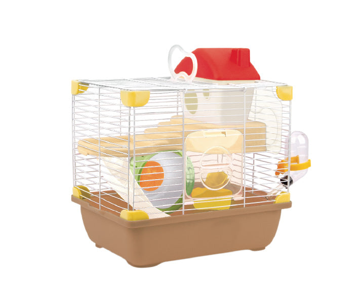 Jaula Plastica P/Hamster Alamazonas Hamster Land Importada (Cafe) 28.9x22.2x30.1