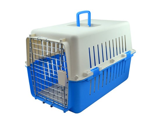 Transportadora Chica P/Perro Alamazonas Importada Azul Cielo 61 X 40 X 39cm C/Tapete