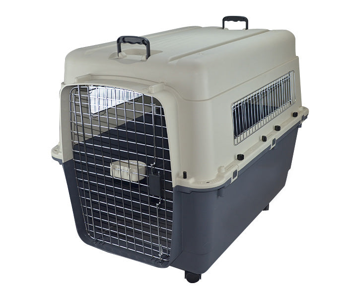 Transportadora Kennel Extragrande P/Perro Importada 100x67x75 (Incluye Set De Ruedas)