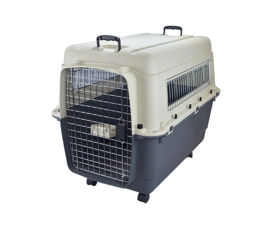 Transportadora Kennel Intermedia P/Perro Importada 81x56x59 (Incluye Set De Ruedas)
