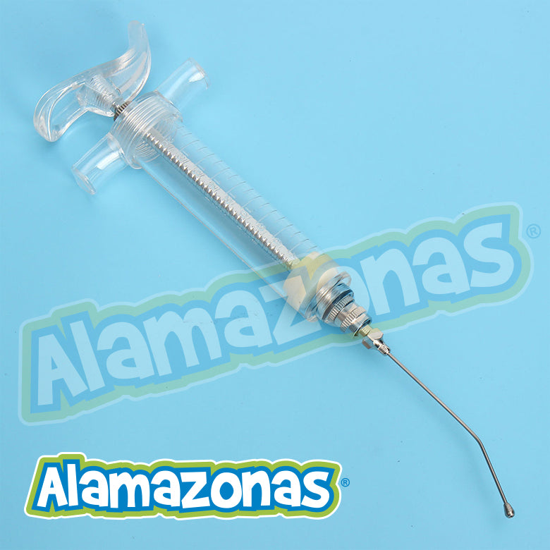 Kit Jeringa De Uso Veterinario Con 6 Puntas Acero Inoxidable