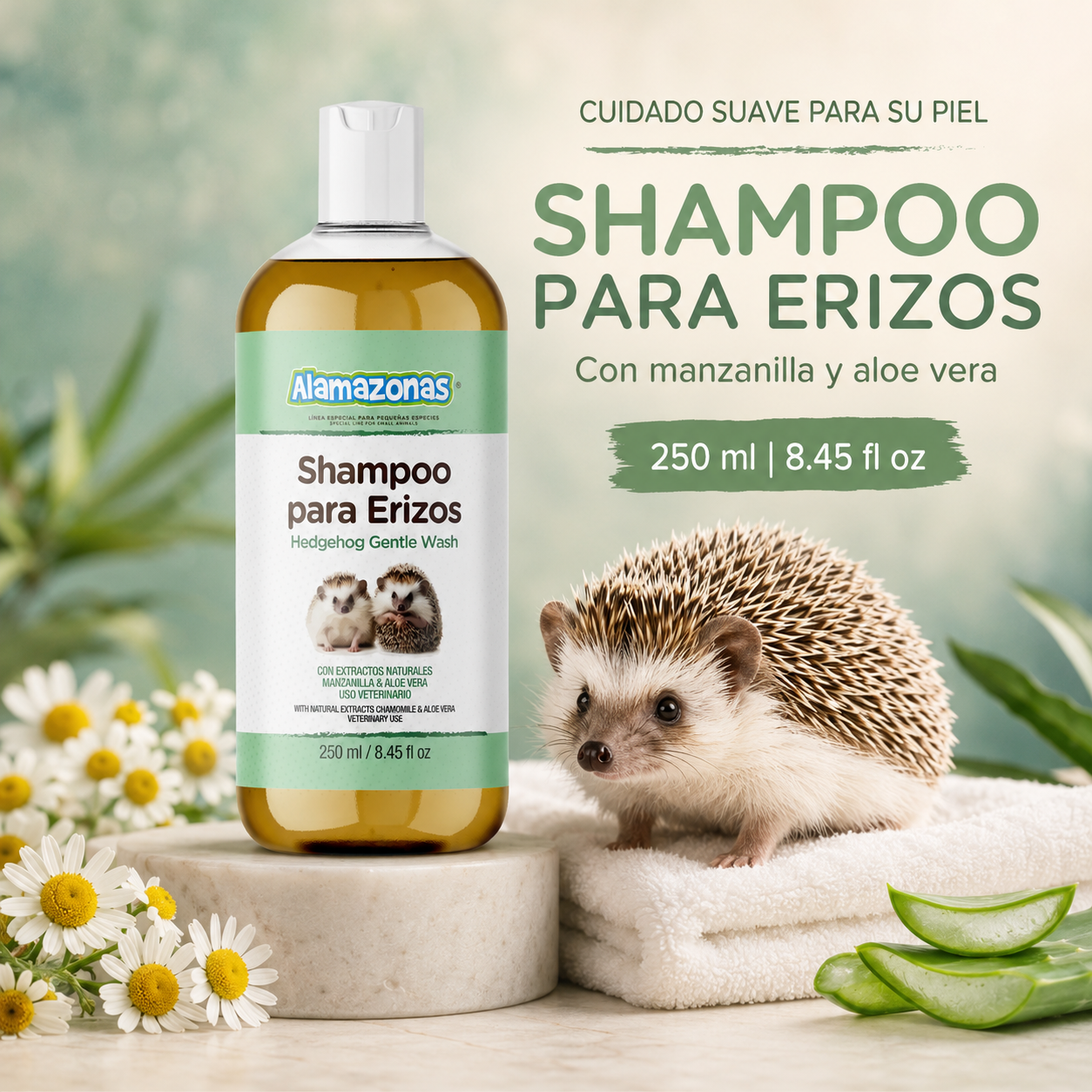 Shampoo para Erizo Manzanilla Hedgehog Gentle Wash
