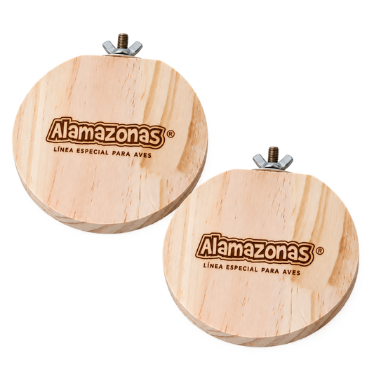 Percha Circular Aves y Roedores Triplay Pino 10cm