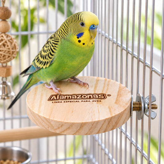Percha Circular Aves y Roedores Triplay Pino 10cm