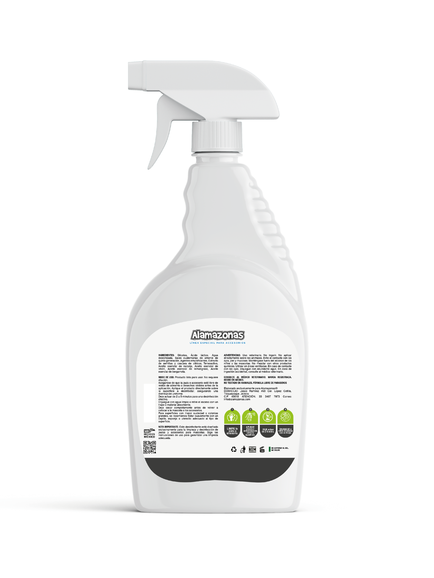 Desinfectante Bactericida Germicida para jaulas y accesorios