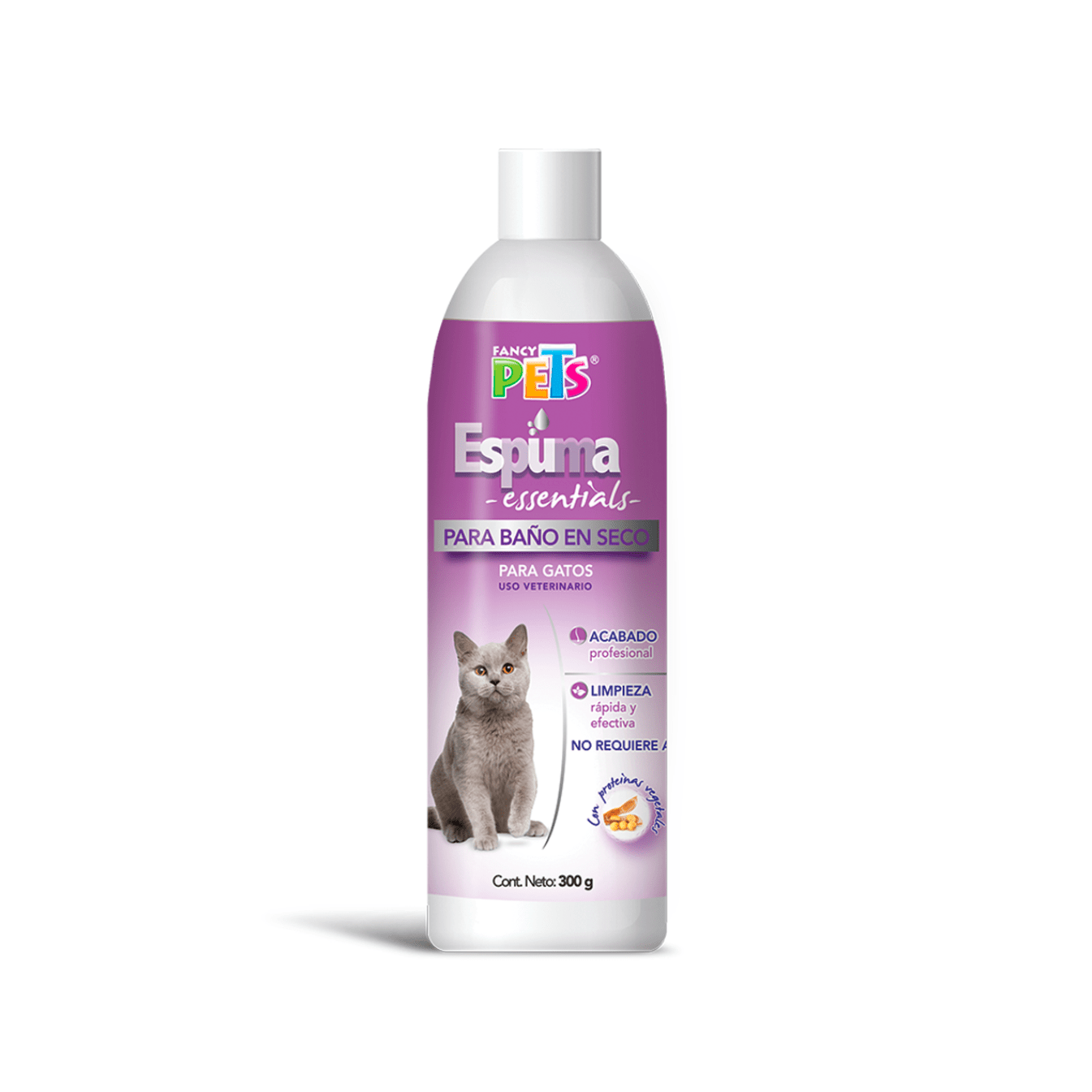 ESPUMA P/BAÑO EN SECO P/GATOS ESSENTIALS 300 G