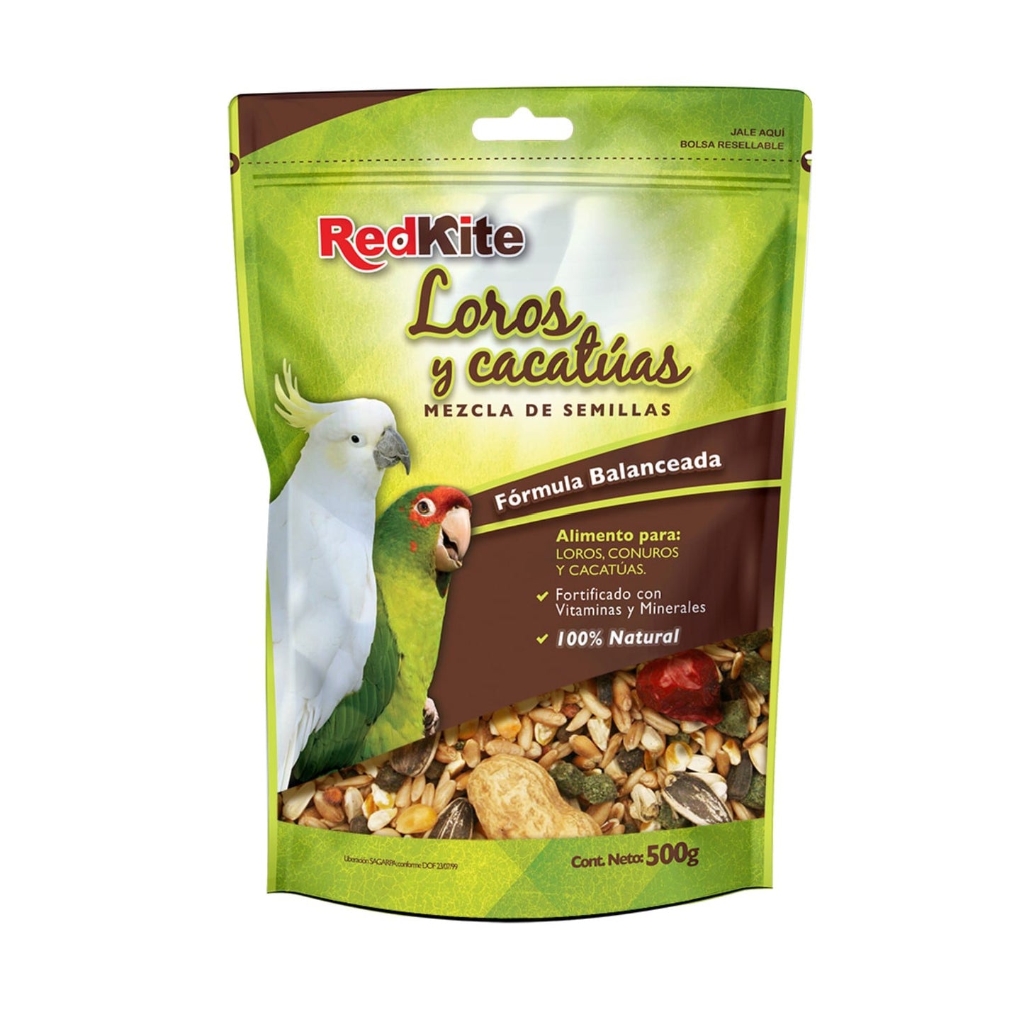MEZCLA DE SEMILLAS PARA LOROS Y CACATUAS 500 G