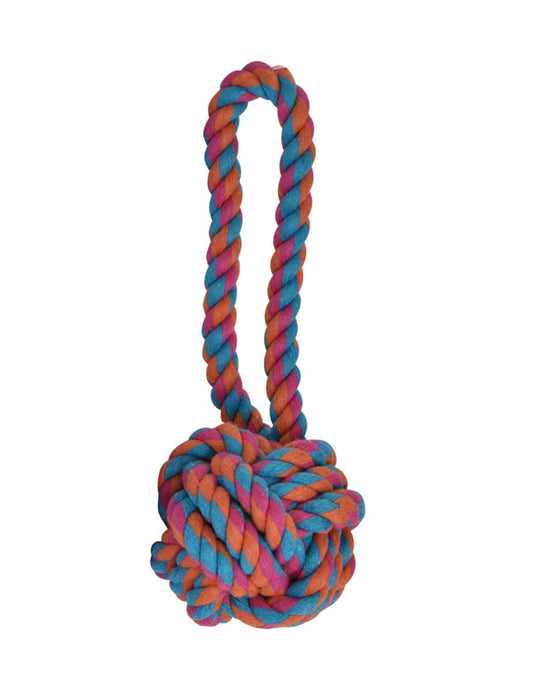 JUGUETE BOLA DE HILO MULTICOLOR C/JALADERA PAL THREAD