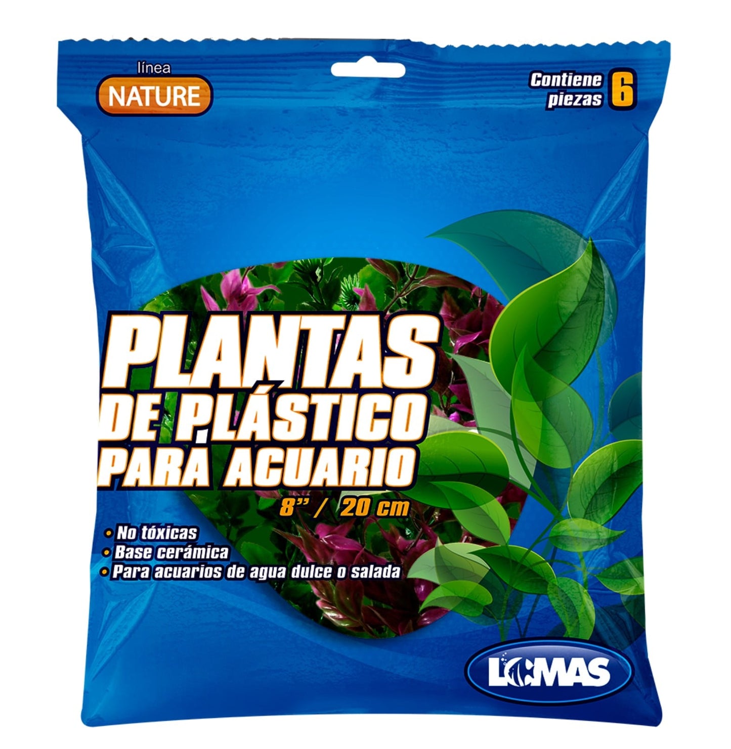 PLANTA P/ACUARIO 20 CM - 6 PZ