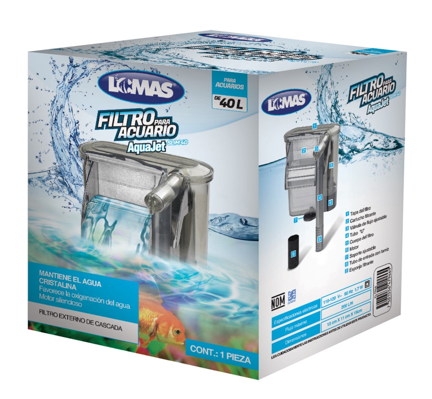 FILTRO EXTERNO AQUAJET SLIM 40 L