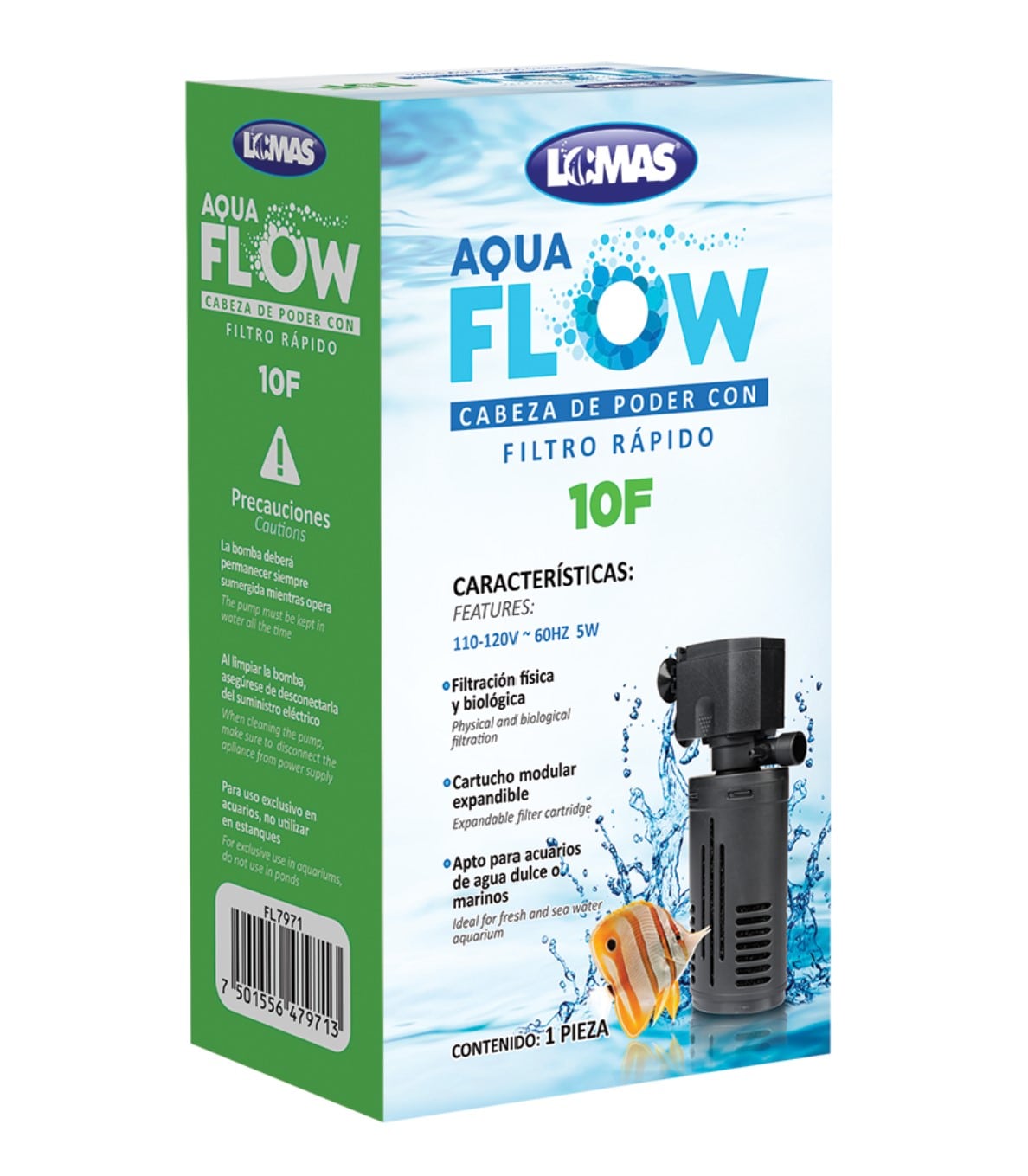 CABEZA DE PODER C/FILTRO RAPIDO AQUAFLOW 10