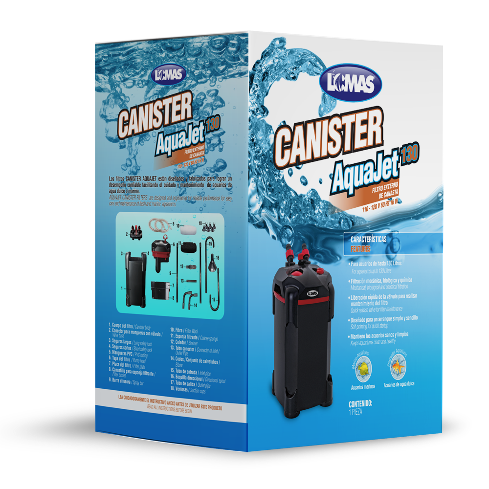 Filtro Externo De Canasta Aquajet 130 L