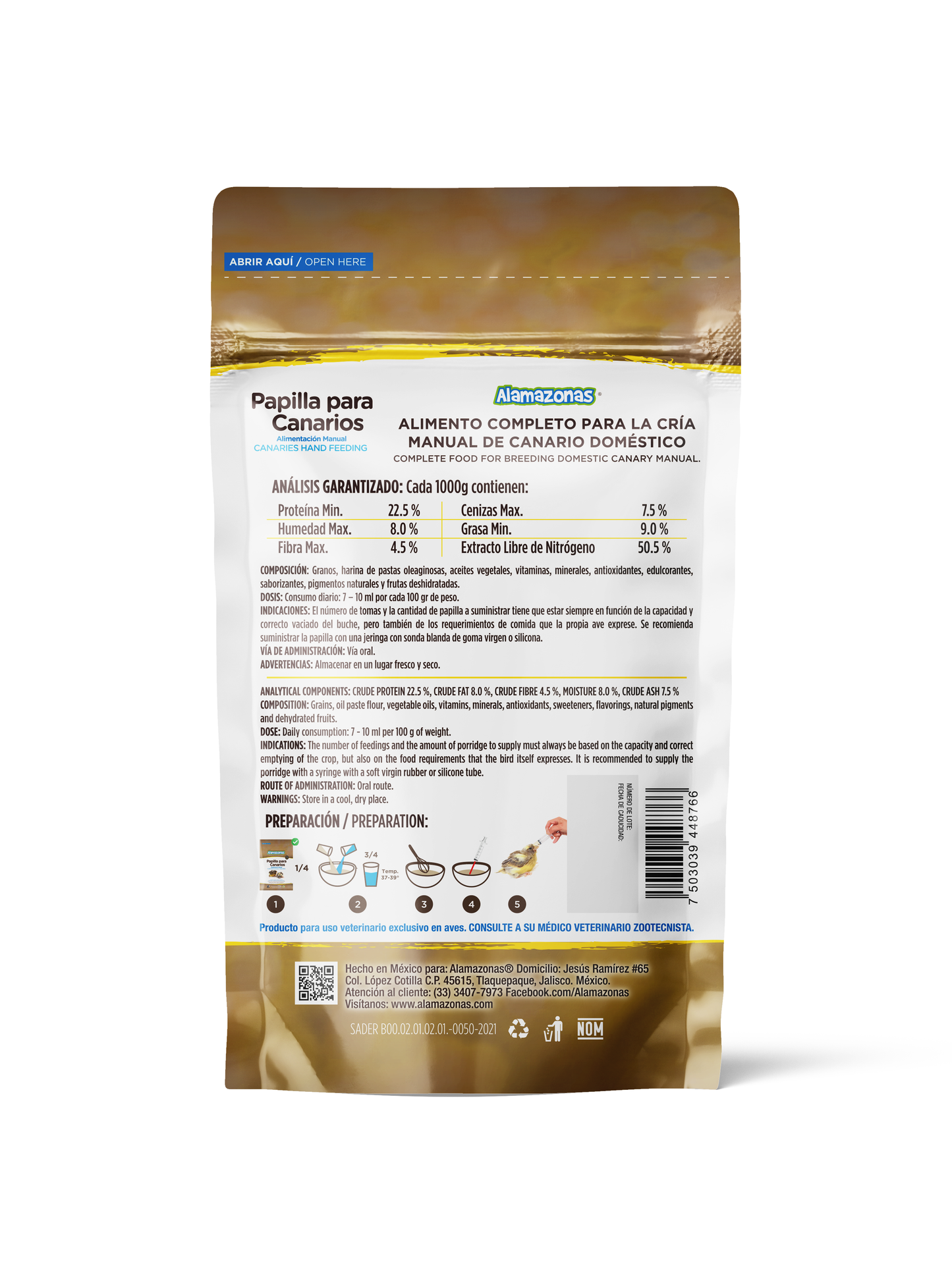 Papilla Para Embuchar Canarios Canaries