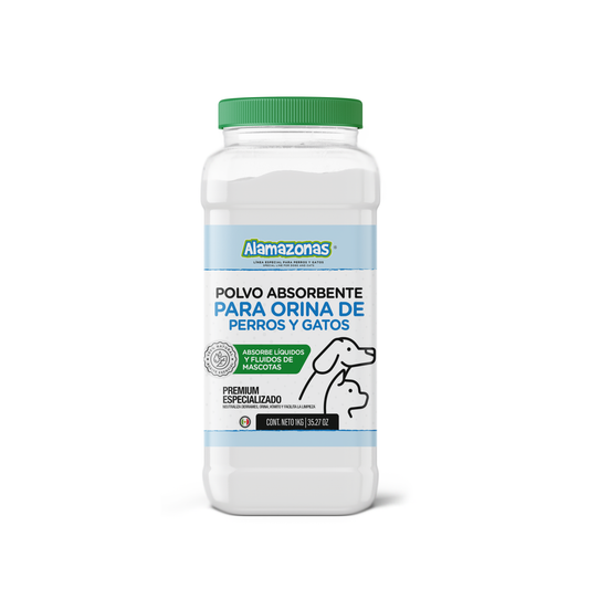 Polvo Absorbente para Orina y Vómito de Mascotas 1kg