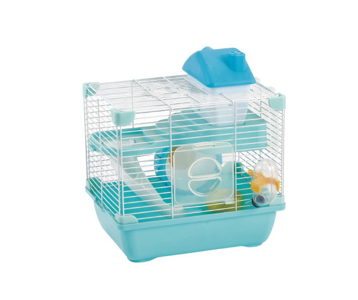 Jaula Plastica P/Hamster Alamazonas Hamster Land Importada (Azul) 28.9x22.2x30.1