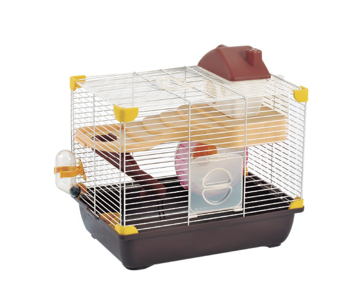 Jaula Plastica P/Hamster Alamazonas Hamster Land Importada (Cafe) 35.5x25.6x33.0