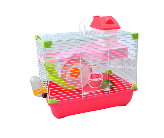 Jaula Plastica P/Hamster Alamazonas Hamster Land Importada (Rosa) 35.5x25.6x33.0