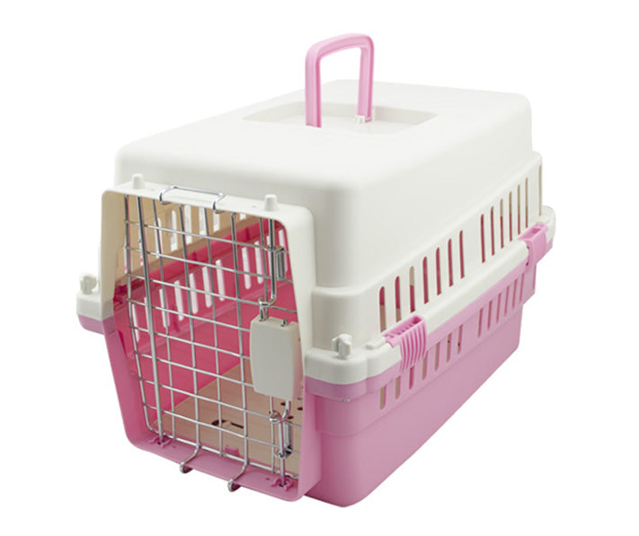 Transportadora Economica P/Perro Color Rosa Alamazonas Importada 1 Puerta 50 X 34 X 32cm C/Tapete