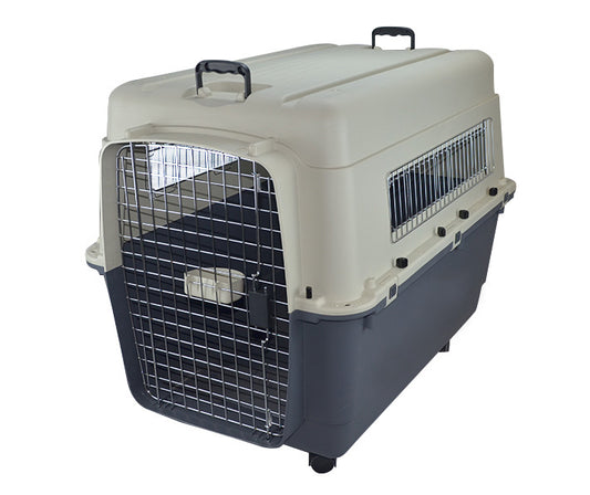Transportadora Kennel Extragrande P/Perro Importada  100x67x75 (Incluye Set De Ruedas)