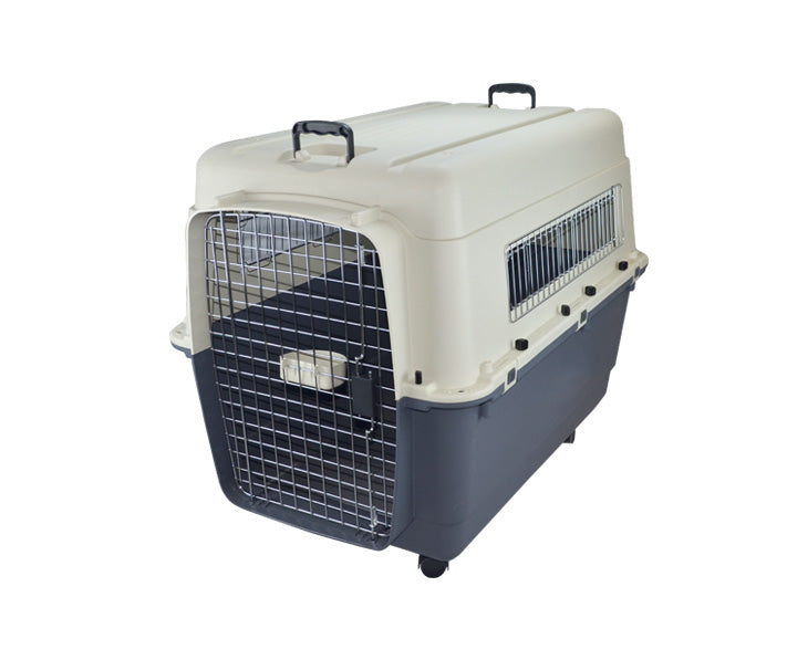 Transportadora Kennel Grande P/Perro Importada  90x60x68 (Incluye Set De Ruedas)
